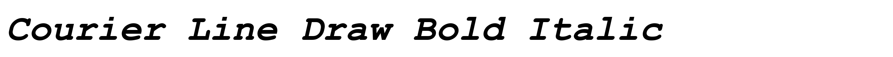Courier Line Draw Bold Italic
